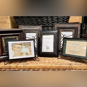 6 Wood and Metal Picture Frames